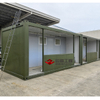Cabina Porta Contenerizada en Olive Green, contenedor de poca plana para el cuartel militar prefabricado, campamento modular del ejército