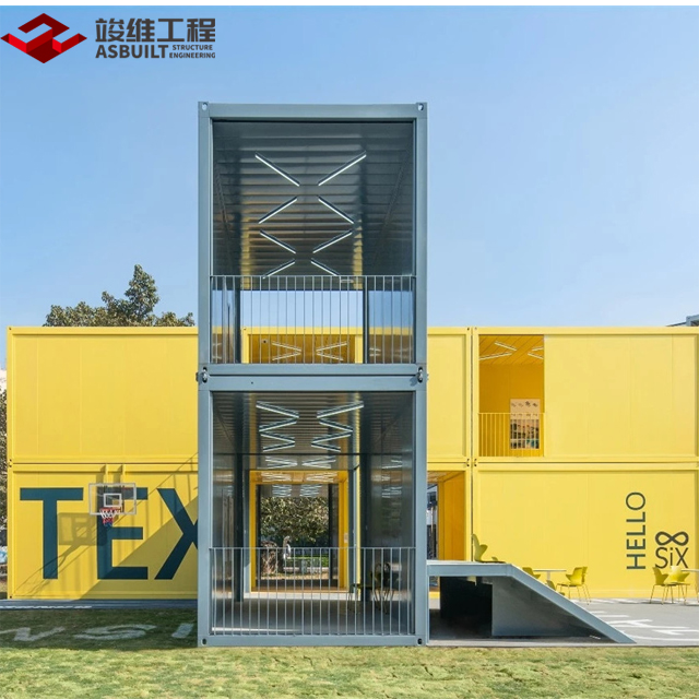 Escuela inteligente emergente, edificio de aulas prefabricado ensamblado por módulos de contenedor plano