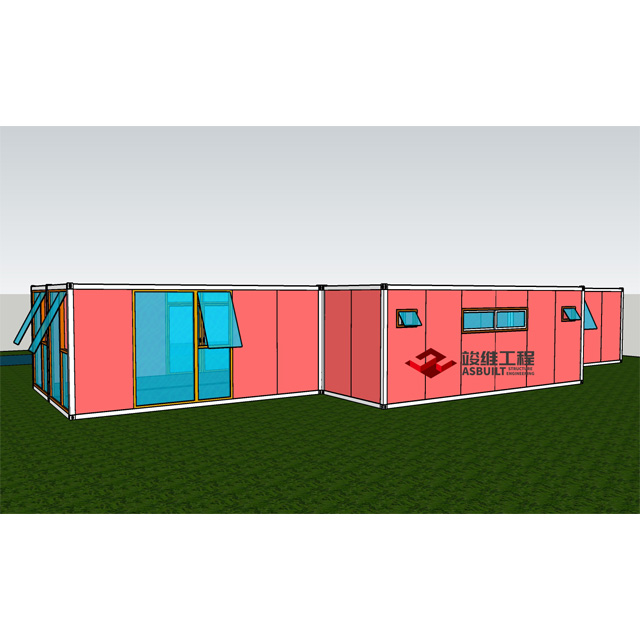 Edificio en contenedores para casa de gimnasio prefabricada, estructuras modulares prediseñadas para sala de recreación
