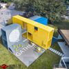 Escuela inteligente emergente, edificio de aulas prefabricado ensamblado por módulos de contenedor plano
