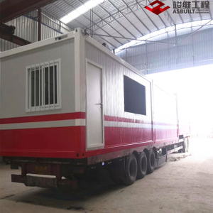 Casa prefabricada de contenedores de paquete plano para cabina de clínica móvil y conveniente estación de ambulancia móvil