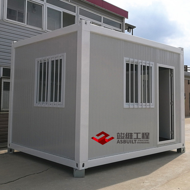 Casa contenedor de paquete plano de 10 pies, cabina contenedor prefabricada de 10 pies, módulo de quiosco de 3 m