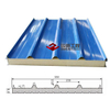 Panel sándwich de PU para techo compuesto por chapa de hierro galvanizado recubierto de color corrugado y poliuretano aislado